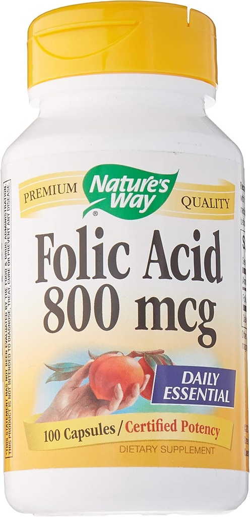Calea naturii Acid folic - 800 mcg - 100 capsule, 100 Conte