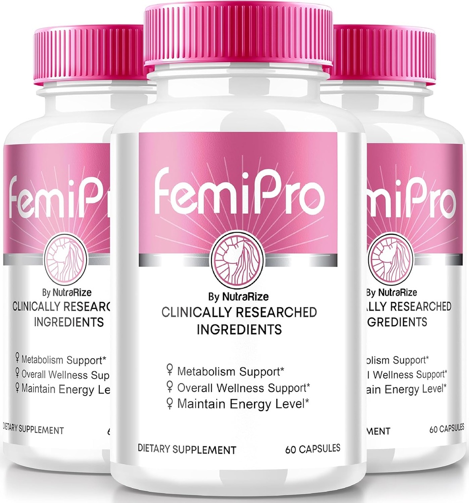 NutraRize (3 ambalaj) Capsule FemiPro, Formula Premium pentru suport de Heath urinar, All-Natural Supliment pentru Control și Sănătate generală, Femi Pro Recenzii (180 capsule)