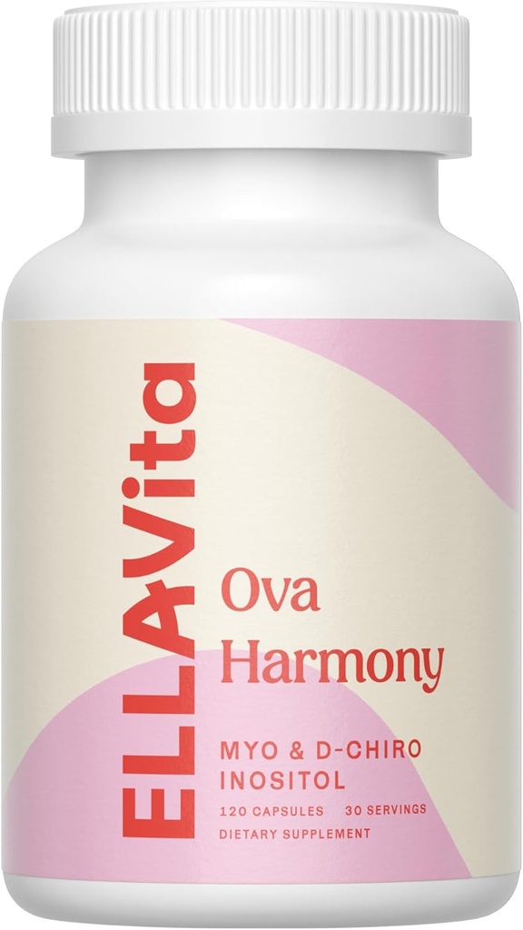 OVA Harmony - Myo & D Capsula de inozitol Chiro - 40:1 Raport - Suportul funcţional ovarian - Balanţa hormonală - 120 Capsule suplimentare de inositol