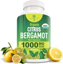 Organic Citrus Bergamot Supliment - Numai USDA, Cardiolog Formulat cu 200+ Studii stiintifice -1000mg - Extract patentat, inima, Colesterol, & Glicerol - Italian Bergamot High Polyfenols 60caps