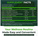 Natural Nutra 500 Count, Supliment de zinc de calciu de magneziu cu vitamina D3 pentru rezistenta osoasa, ajuta la imbunatatirea digestie, sanatate Gluten gratuit si zahar-free, Complex mineral esential