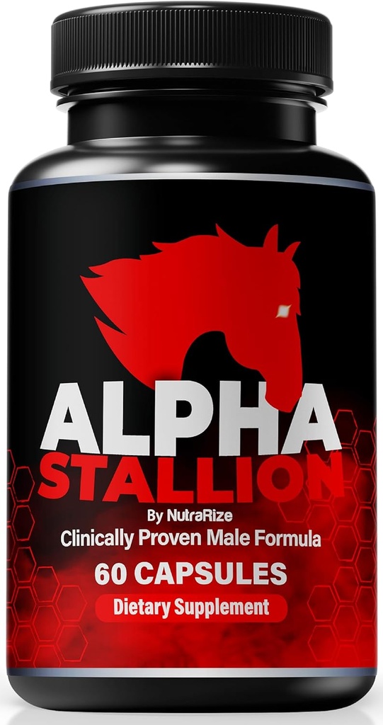 Alpha Stallion pastile pentru bărbați, Formula de nutriție zilnică pentru performanța și încrederea masculină, Toate capsulele naturale Alpha Stallion pentru a sprijini sănătatea generală, Recenzii oficiale AlphaStalion (60 capsule)