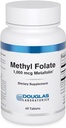 Douglas Laboratories Methyl Folate L-5-MTHF - 1000 mcg Metafolin - Vitamina B Folat - Susţine Homocisteina Metabolism & Dezvoltare fetală* - Non-GMO - 60 comprimate