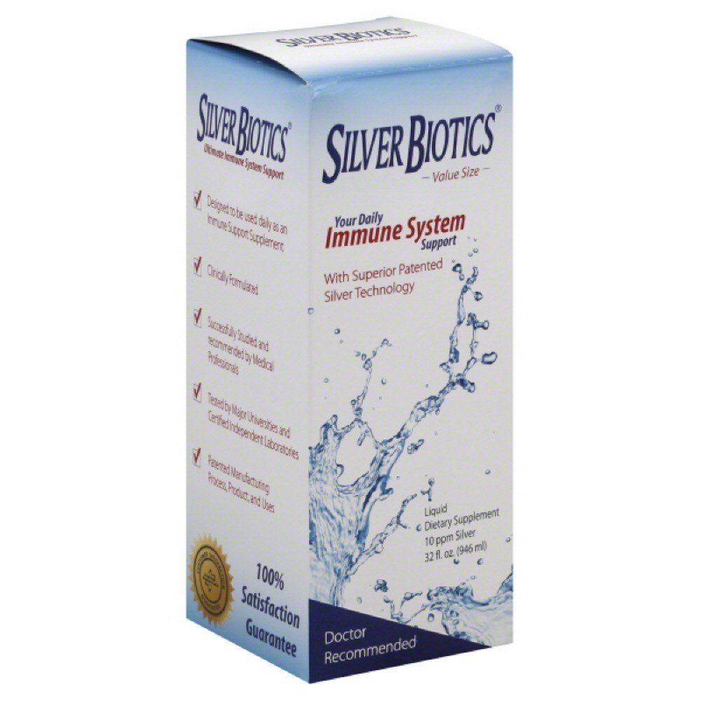 Silver Biotics Advanced Silver Technology, SilverSol Ag4O4 10 PPM Immune Support 