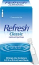 Reîmprospătați picăturile de ochi lubricante clasice, conserve-free,0.01 Fl Oz Containere cu utilizare unică, 50 Conte, Pachet de 1, Ambalaj mai Vary
