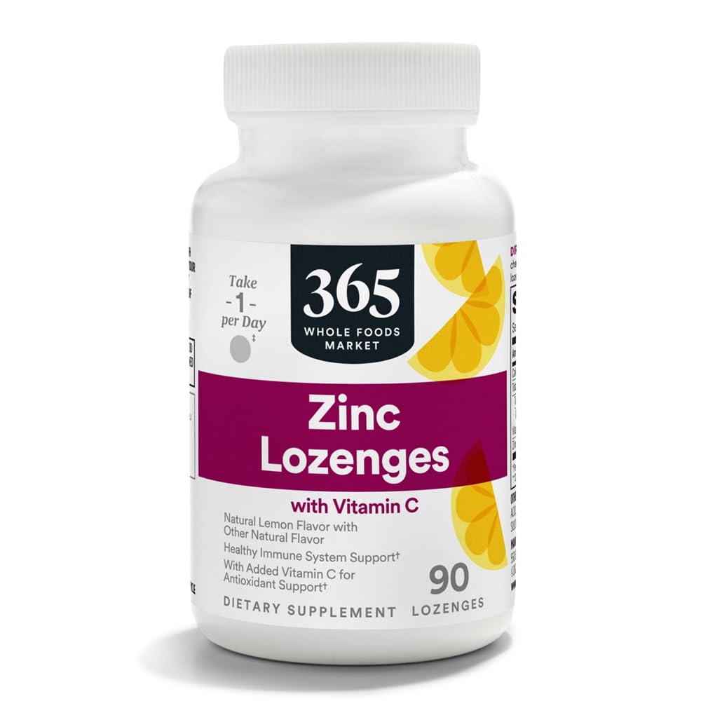 365 de Whole Foods Market, LOunceenges Zinc Vitamina C, 90 Count