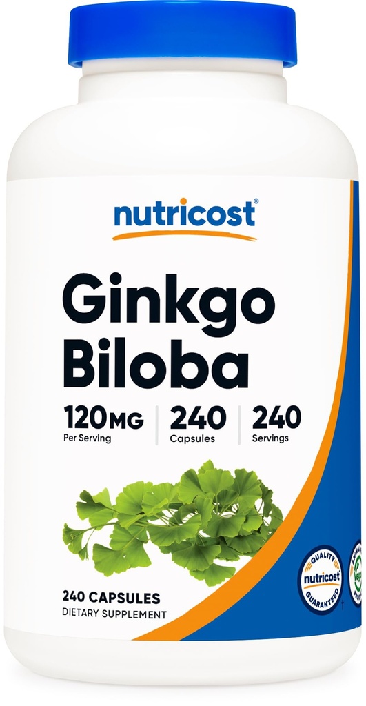 Nutricost Ginkgo Biloba 120mg, 240 capsule - Extra Putere extract Ginkgo Biloba - Gluten Free & Non- GMO