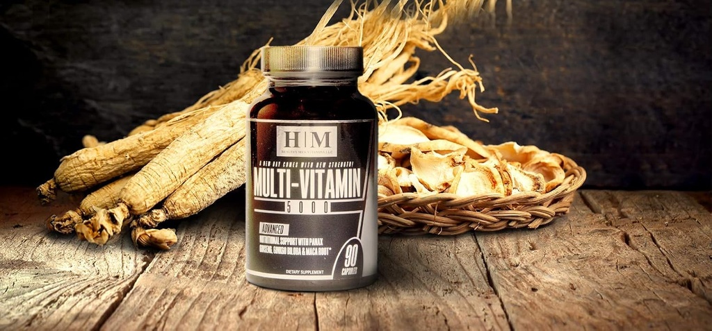 Cel mai simplu supliment de multivitamine pentru barbati Multi-Vitamina 5000 Infuzat de sprijin pentru sanatate imuna Meni 