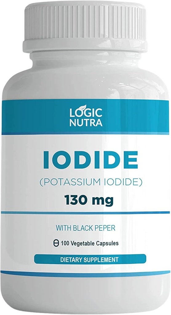 Iod (Iod de potasiu) 130 mg cu 100 capsule vegetale