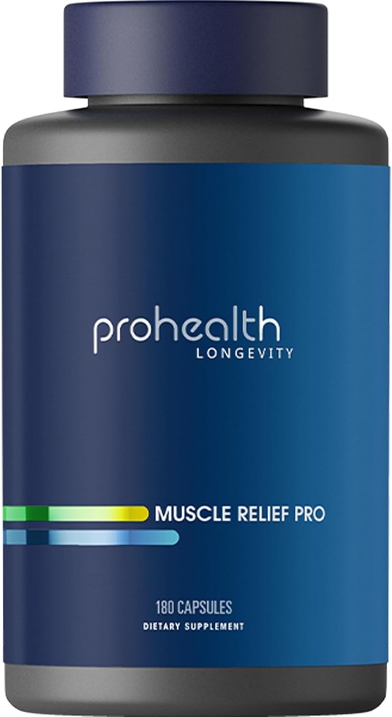 ProHealth Joint & Muscle Relief Pro - Glucosamine Chondroitin, Turmeric, Magneziu, MSM, Acid Malic, Boswellia. Supliment pentru a ajuta la reducerea mușchilor și articulațiilor Discomfort & Sleep Better (30 Servings)