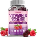 Vitamine fără zahăr B Complex Gummies pentru femei - Vegan b Vitamine Complex cu metil B12, Folat de metil - Plus Vitamina C, Zinc, Inositol - Sprijină energie, Imun, Păr sănătos, Piele (60 Conte)