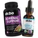 Suport suprarenal Cortizol Manager Suplimente - Adrenala Oboseală Suplimente Capsule Lichid organic Picături focus Femei Bărbaţi - Natural Adaptogen Ashwagandha Sfântul Basil L Tyrosine Complex Sănătate