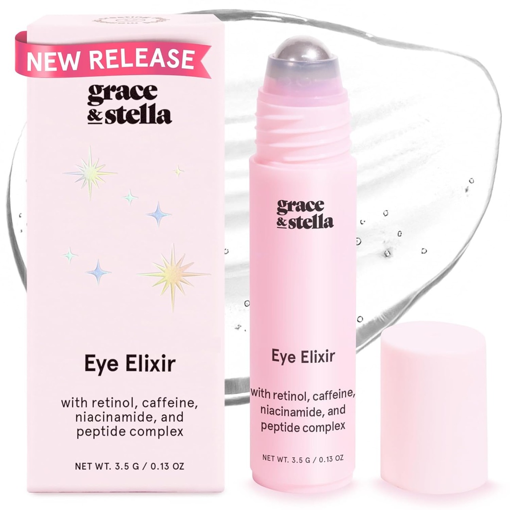 Grace & Stella Sub ochi Ser - Retinol & Cafeina ochi Ser pentru Puffiness, cercuri întunecate, riduri - Vegan Skincare