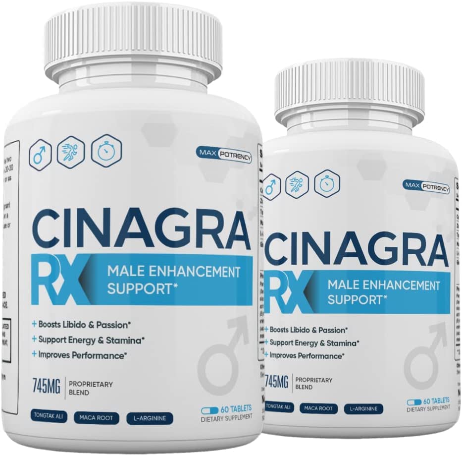 2 ambalaj) Cinagra RX pastile pentru bărbați, Cinagra RX Supliment avansat Formula, 120 Conte