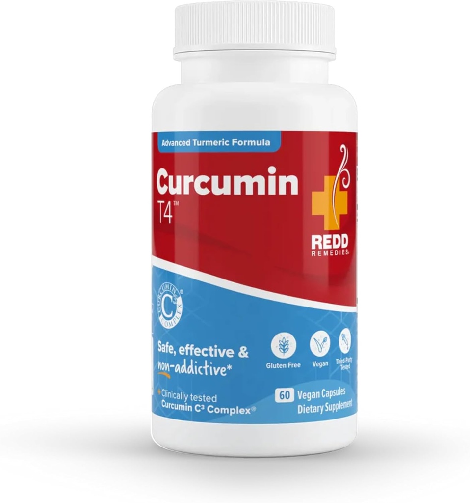 Redd Remedii, Curcumin T4, Advanced Turmeric Formula, 60 Vegan Capsule