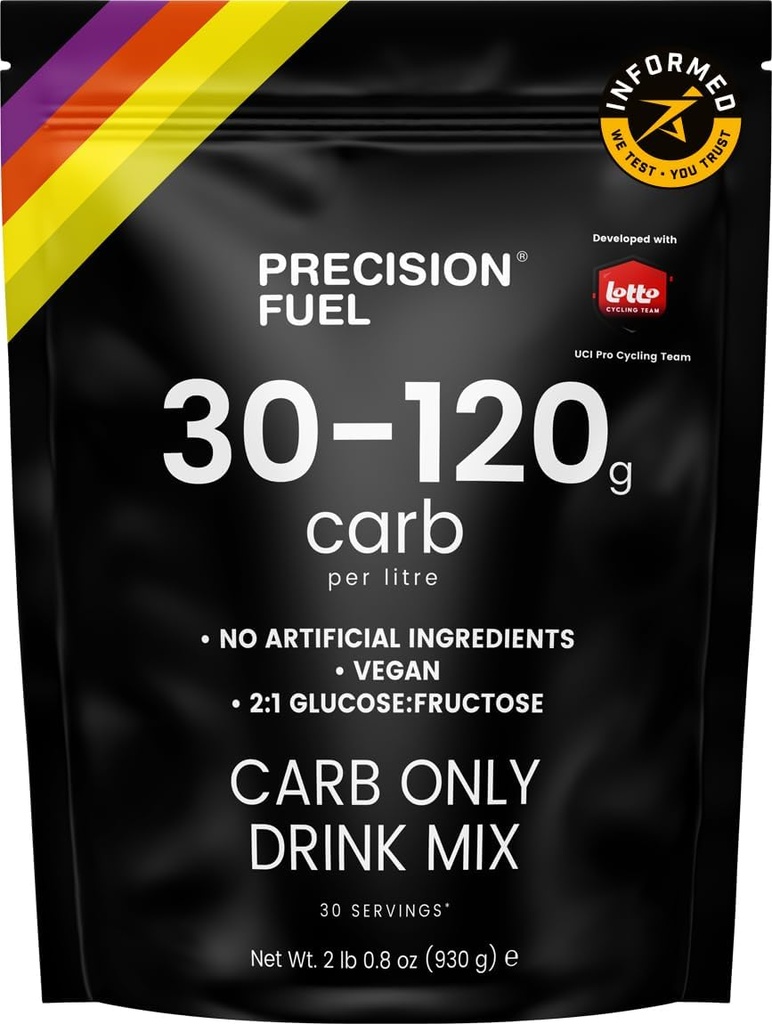 Carburant PF de precizie Doar amestec de băuturi - pulbere mare de carbohidrați pentru energie, Vegan, 120g carbohidrați per litre - Flavor Citrus ușoară (1-Pachet)