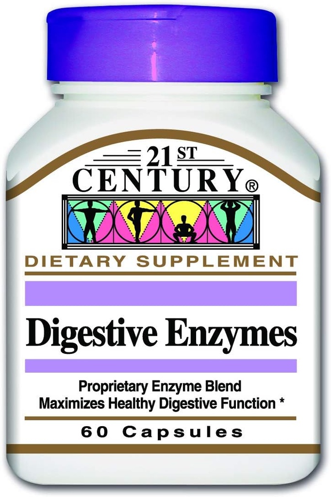 21st Century Digestive Enzime Capsule, 60 Count (Pachet de 2)