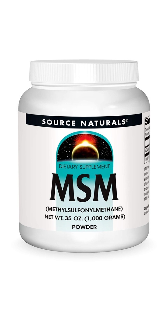 Sursa Naturals MSM (Metilsulfonilmetan) Net WT. 35 Ounce (1.000 Grams) - Pulbere