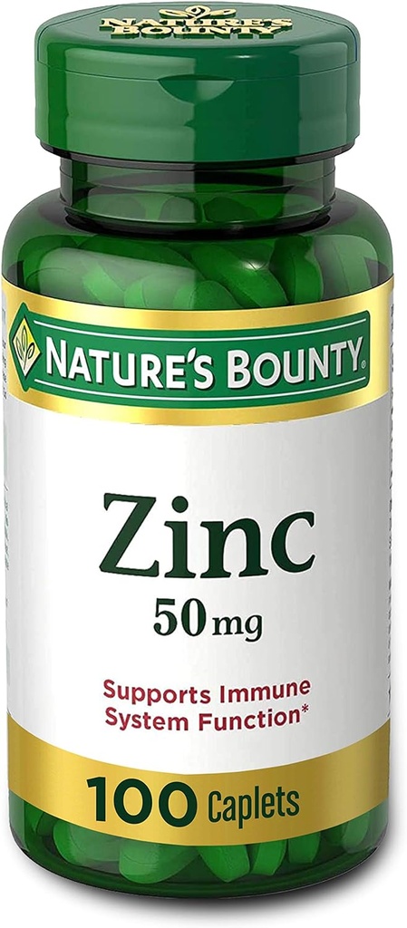 Zinc de bounty naturale (Zinc Gluconat) 50 mg, 100 Caplete