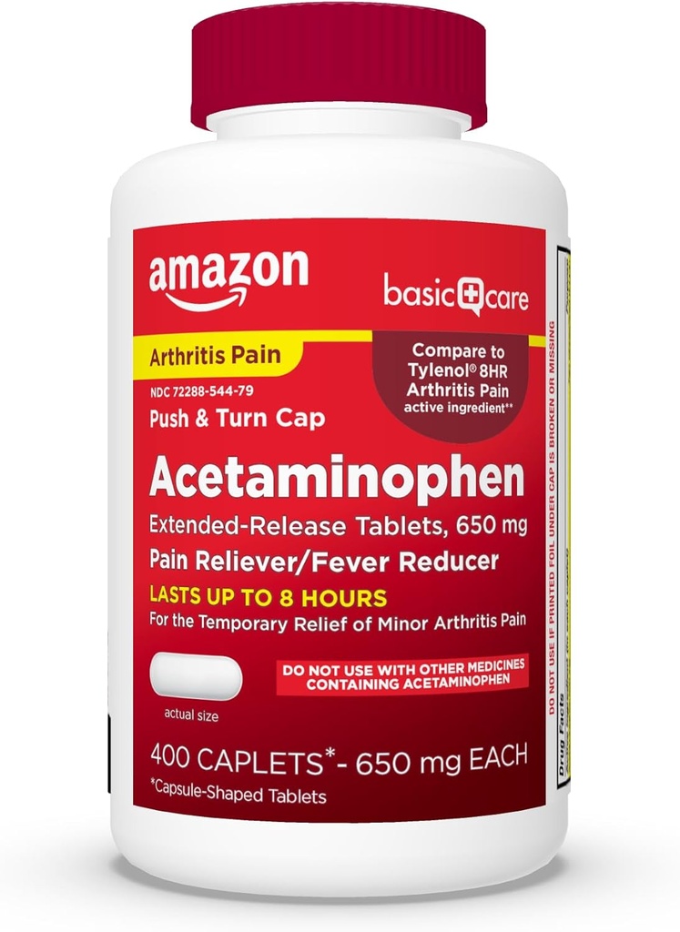 Îngrijire de bază Acetaminofen comprimate extinse-release, 650 mg, Artrită durere, 400 Conte