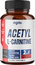 Acetil L-Carnitina & Alpha Complex de acid lipoic 1500mg - Supliment pentru sanatatea creierului, memorie, Focus & Mood - 120 capsule Vegane pentru 2 luni de aprovizionare - Gluten-Free, non-GMO