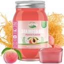 ACEYO (18 OZ) Irish Sea Moss Gel Organic Vegan Peach Flavor 102 Vitamine și Minerale Wild Harvested non-GMO Immune Defense Booster tiroida suport digestiv
