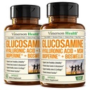 Glucosamine sulfate cu acid hialuronic, Boswellia, Black Pepper & MSM Suplimente combinate 5-in-1 pentru barbati si femei Sănătatea articulară, Mobilitate şi concentraţie osoasă