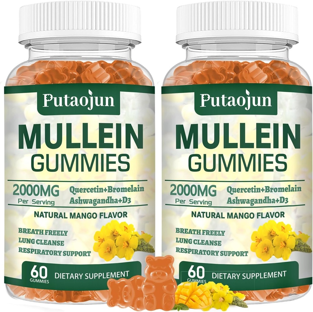 Mullein Gummies pentru Plămâni 