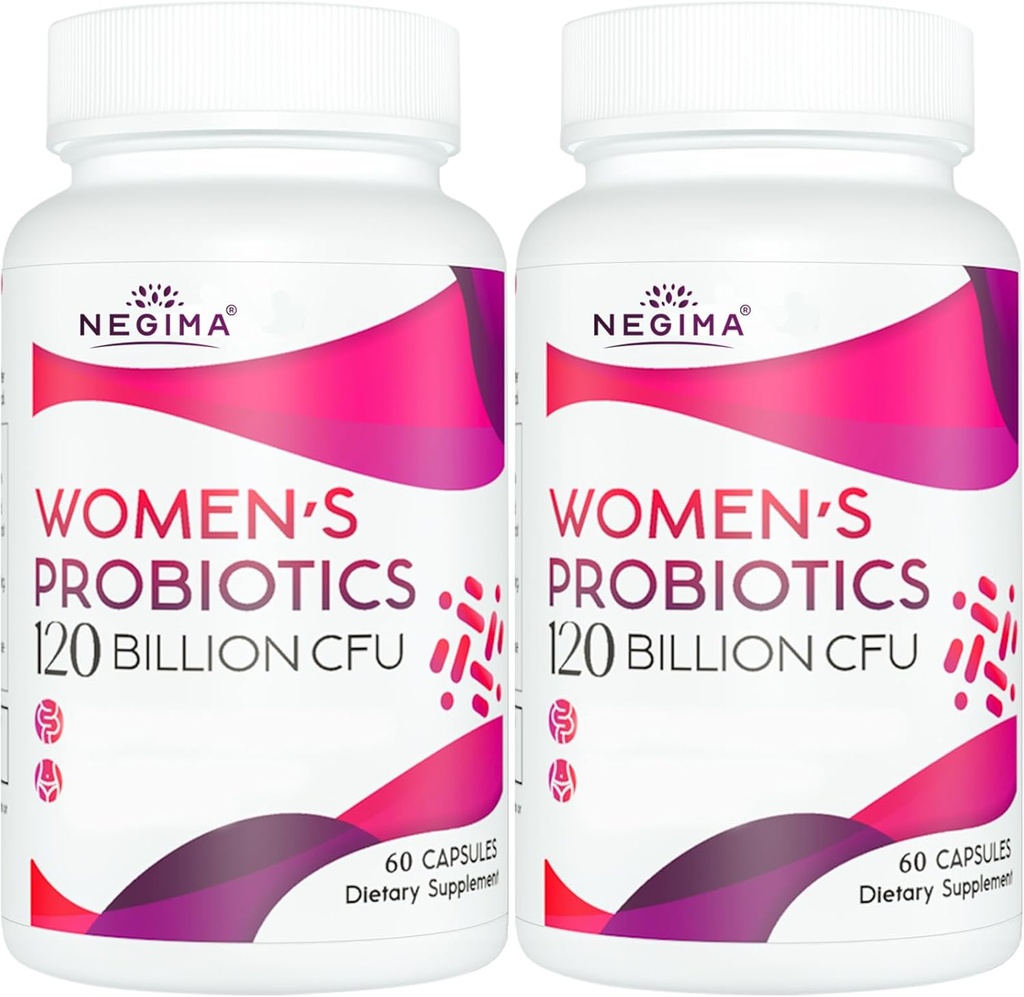 Negima Menopause Suplimente pentru femei, 120 Miliarde CFU Probiotice pentru femei, 13-in-1 Herbs & Botanicals Complex, pentru Hormone Menopause, Hot Flashes, Transpirații nocturne, Swings, Somn - 120 Capsule