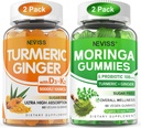 2 Pack Turmeric Ginger Gumries + 2 Pack Moringa Gummies