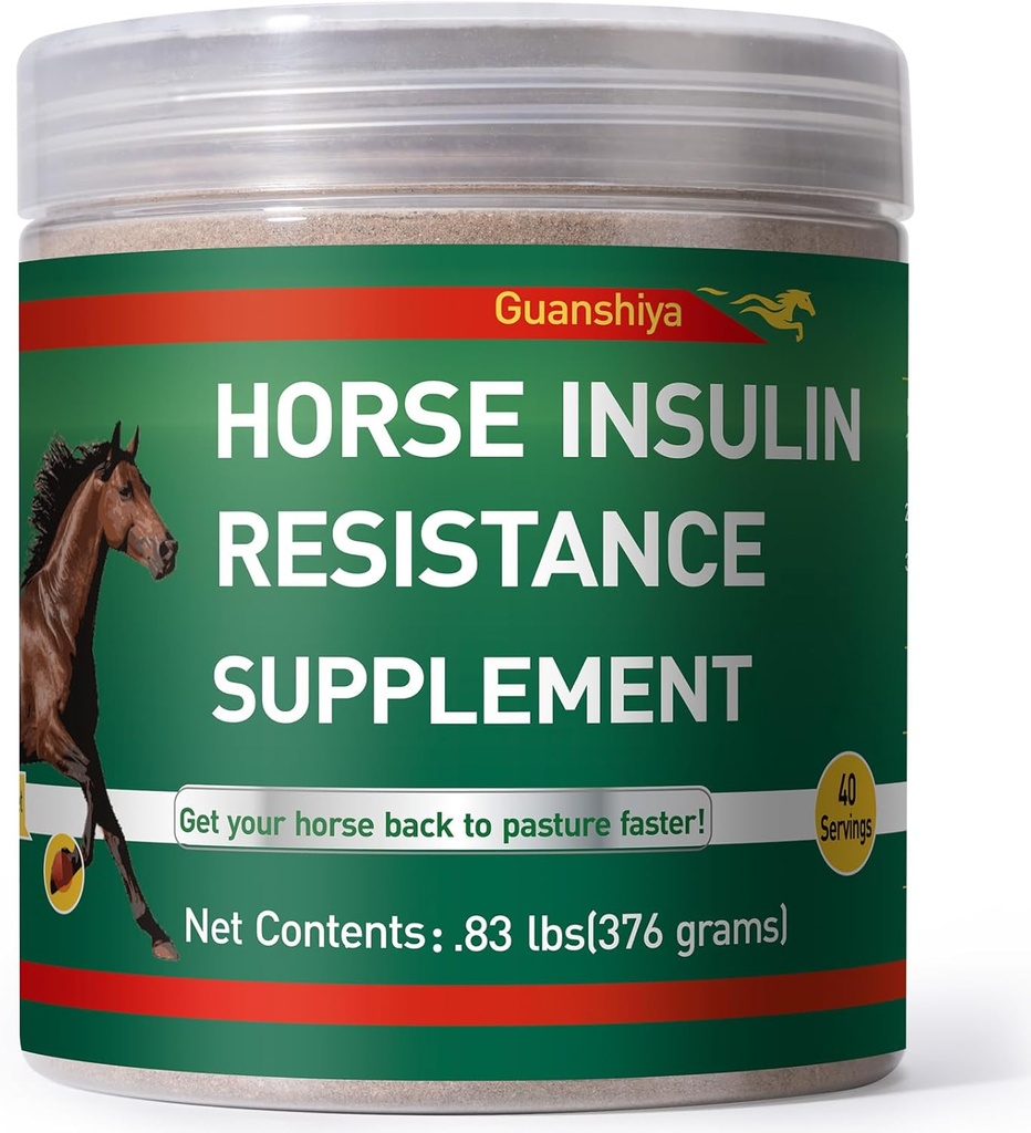 Rezistenţă la insulină Suplimentul pentru cai - Laminită Cai Tratament- Laminită Naturală Laminită Pudră Herbală pentru Laminită Sore Feet & Cronică, 0.83lb (40-Day Supply)