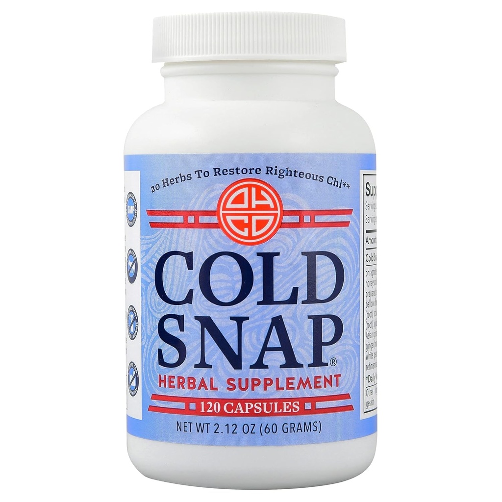Cold Snap - supliment de plante chineze pentru suport imun la nivel aprofundat - Booster sistem imunitar cu 20 ingrediente naturale, inclusiv ginseng & ghimbir - Acționează rapid pentru probleme bruște - 120 capsule
