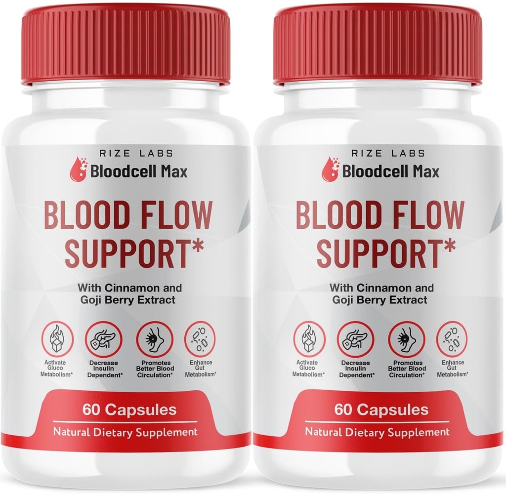 (2 ambalaj) Bloodcell Max - Bloodcell Max Capsule pentru a menține niveluri sănătoase, Bloodcell Max Formula avansată pentru sănătate generală, BloodcelleMax Pills Recenzie (120 capsule)