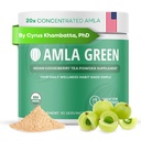 Amla Powder & Green Tea Superfood Supplement, 20x Ultra concentrat Amla, suport antioxidant, Made with Oolong Tea and Indian Gooseberries, Organic, Vegan, Classic Flavor, 90 Servings