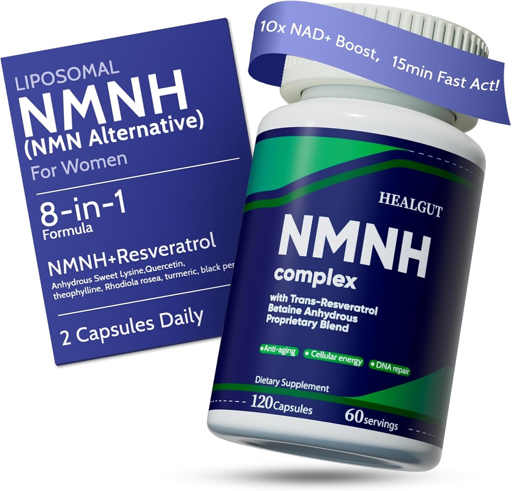 Supliment NMN de înaltă puritate Alternative pentru femei: NMNH lipozomal + Trans-Resveratrol + TMG 