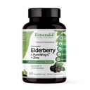 EMERALD LABS Elderberry Plus - Digestive & Immune Support with European Elderberry Extract, Vitamina C as PureWay-C & Albion Chelated Zinc - Vegan & Gluten-Free - 60 Capsule vegetale (30-Day Supply)
