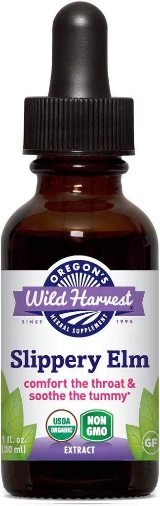 Recolta sălbatică Oregon 1:4 Extract organic de elm alunecos, 1 Ounce lichid