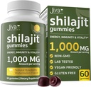 Jiva Botanicals Pure Shilajit de la Himalaya Gumiile pentru bărbaţi şi femei - Shilaj Gumies 1000mg pentru imbatranire sanatoasa, Sistemul imunitar si Suportul Normal pentru Energie - Sugar-Free, Vegan, 60 Conte (Pachet de 1)