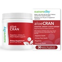 NatureCity AloeCran - Aloe pure Vera Blend cu supliment de praf de cranberry - Sugar Free Fiber Combo Mix pentru Digestive si sanatate urinara - Suport de sanatate metabolica - 30 zile de aprovizionare