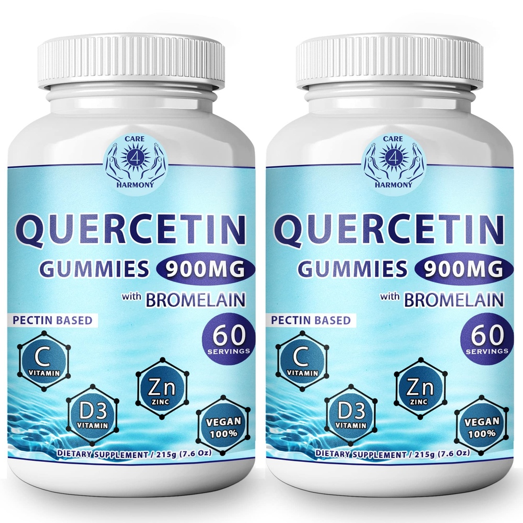 2 ambalaj) Querbetin Gummies - Querbetin cu Bromelain Vitamina C + zinc vitamina D3 