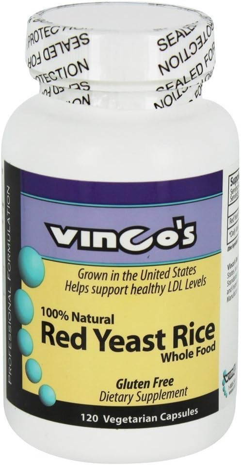 Vinco - 100% Natural Red Yeast Rice - 120 Capsule vegetariene