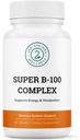 Complexul Super B-100 - Complex de vitamine B de mare potenta cu B-6, B-12, Folate, Niacin, Biotin, Choline, Inositol si PABA pentru energie, Metabolizare, Brain si Suport Nervi