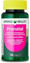 Valea de primăvară Multivitamine prenatale / Multimineral pentru femeile gravide și asistente medicale suplimente alimentare, 100 Conte - Look nou