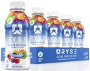 RYSE Clear Proteine Drink - Kool-Aid Tropical Punch - 100 Calorii, 22g Whey Izolate Proteine Shake, Zahăr-Free, 0g Fat & Lactoză-Free - Reîmprospătare gata de băut Beverage - 16,9 fl oz sticle (12-Pack)