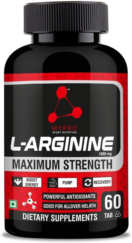 Sport Nutritie L-Arginină 1000 mg Supliment pentru cresterea musculara, Rezistenta, Booster imunitar & energie, 60 comprimate