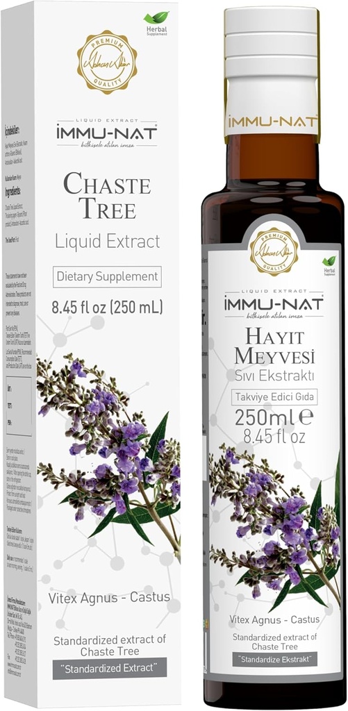 Chaste Tree Berry Extract - 8.5oz - Herbal Menopause & PMS Ajutor - Alcool gratuit Femei Wellness Supliment