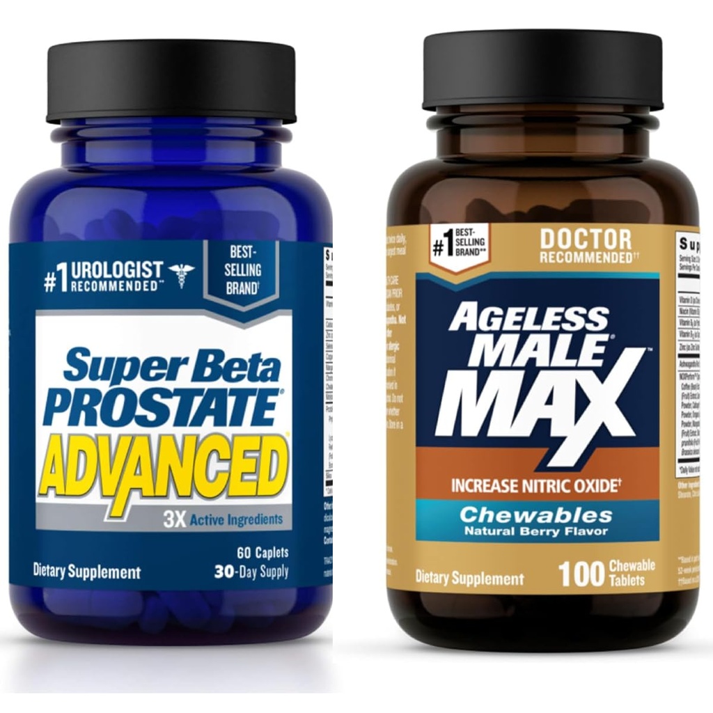SUPER BETA PROSTATE Advanced Prostate Support and Ageless Male Max Nitric oxid de rapel pentru bărbați