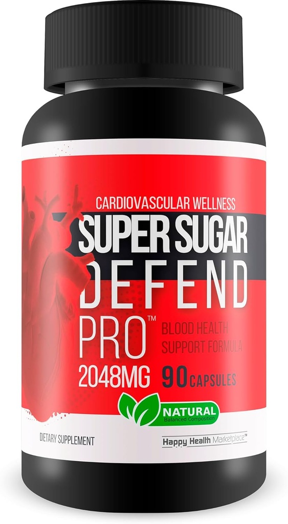 Cardiovasculară Wellness Super Sugar Defense Pro - nostru cel mai bun supliment de sprijin de sânge - suport circulatie sanatoasa a sangelui - suport sange pentru femei si barbati - pastile de sange din plante cele mai bune suplimente de sange