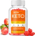 Advanced Keto ACV Gummies - Sugar-Free Gluten Free Pro Active Apple Cidru Oțet Supliment pentru bărbați Femei (1000MG)