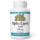 Factori naturali Acid alfa-lipoic 200 mg capsule, 60-conte